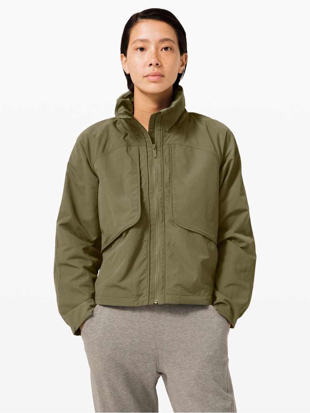 Lululemon Always Effortless Jacket Olive Green Size 6